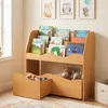 COSTWAY Kinderregal mit 2 Boxen auf Rollen, Bücherregal Produktbild-Vorschau 2