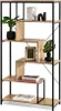 Scaffale portaoggetti GRIGORE - rovere / nero Anteprima dell’immagine prodotto 1