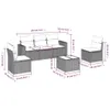 Möbel 6-tlg. Garten-Sofagarnitur mit Kissen Grau Poly Produktbild-Vorschau 3