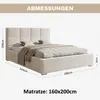 MOTIVENA Luna Polsterbett 160x200 mit Bettkasten, Holz Produktbild-Vorschau 7