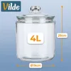 Skleněná nádoba na potraviny o objemu 4 l s vzduchotěsným Náhled obrázku produktu 4