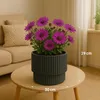 Anthracietkleurige, gestreepte plastic plantenpot, 29,8 x Productafbeelding-voorbeeld 5