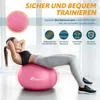 TRESKO Gym lopta (ružová, 85 cm) s pumpou Fitness lopta Náhľad obrázku produktu 2