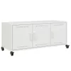 vidaXL TV-Schrank Weiß 100,5x39x43,5 cm Kaltgewalzter Stahl Produktbild-Vorschau 1