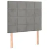 Kopfteil Hellgrau 80x5x118/128 cm Samt Produktbild-Vorschau 1