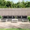 vidaXL 8-tlg. Garten-Lounge-Set mit Kissen Weiß Stahl -  Produktbild-Vorschau 15