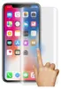 A hand is shown touching a smartphone screen protector. Produktbild-Vorschau