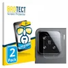 A product image showing packaging for a screen protector and a close-up of a phone camera lens with a screen protector applied. Produktbild-Vorschau