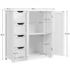 Yaheetech Badezimmerschrank Unterschrank Badkommode mit 4 Produktbild-Vorschau 3