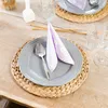HMF 37231-S4 Tischset rund geflochten aus Wasserhyazinthe, Produktbild-Vorschau 2