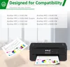 A printer with charts and compatibility information. Produktbild-Vorschau