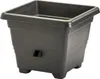 A dark gray, square self-watering planter is shown against a white background. Náhled obrázku produktu
