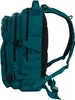 Side view of a teal backpack with black accents. Voir les images du produit