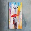 Wanduhr Bürouhr Leinwand Bild Quarz 30x60 Gemälde Paar Produktbild-Vorschau 2