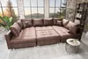 Moderne XXL Wohnlandschaft KENT 305cm braun Sofa mit Produktbild-Vorschau 5