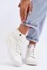 Damen Big Star Fabric High Top Sneakers LL274445 Weiß 38 Produktbild-Vorschau 3