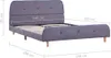 The Living Store Bettgestell Hellgrau Stoff 140x200 cm Produktbild-Vorschau 6