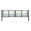 vidaXL Schwarzes Einzeltor für Zäune 300 x 75 cm Produktbild-Vorschau 4