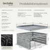 Product information and diagrams for a robot lawnmower garage. Náhled obrázku produktu