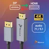 Displayport-Kabel Na Hdmi, Dp Na Display Port, 4K 60Hz, Productafbeelding-voorbeeld 3