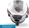 Close-up view of the inside of a vacuum cleaner dustbin with a filter bag installed. Produktbild-Vorschau