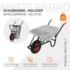 Taczka ECD Germany, 100 l, korpus ze stali ocynkowanej – Podgląd zdjęcia produktu 2