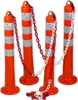 4 Ketten Absperrpfosten orange flexibel 75cm +Kette Produktbild-Vorschau 1