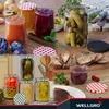 WELLGRO 100x Einmachdeckel TO82 - blau kariert - Produktbild-Vorschau 5