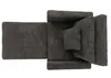 A top-down view of a dark gray corduroy sofa bed, shown in its unfolded state. Produktbild-Vorschau