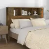 Kopfteil mit Ablagen Räuchereiche 140x18,5x104,5 cm Produktbild-Vorschau 2