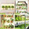 Collage of four images showing different applications of LED grow lights for plants. Náhľad obrázku produktu