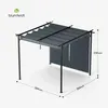 Blumfeldt Pergola 3x3 m - Wetterfestes Polyesterdach, Produktbild-Vorschau 8