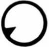 A black circular arrow with a triangular arrowhead pointing counter-clockwise. Anteprima dell’immagine prodotto