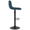 Barhocker Blau Samt 42,5 x 45 x (84-105) cm drehbar mit Produktbild-Vorschau 5