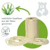A spool of sisal rope with aloe vera and a plant sprout graphic. Produktbild-Vorschau