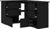 vidaXL Schreibtisch mit Regal Schwarz Eichen-Optik 145 x Produktbild-Vorschau 3