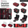 A collage of Kistenberg modular storage solutions, showcasing various toolboxes and organizers. Produktbild-Vorschau