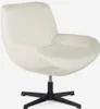 Sessel drehbar elegant aus Bouclé-Stoff fürs Wohnzimmer Produktbild-Vorschau 1