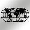 Wallity, World Map 11, Wanddeko, Schwarz, Metall, 116 x 58 Produktbild-Vorschau 6