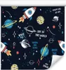 10m VLIES TAPETE Rolle Kinderzimmer Kosmos Raketen Planeten Produktbild-Vorschau 1