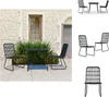 vidaXL 3-tlg. Garten-Essgruppe Poly Rattan und Glas -  Produktbild-Vorschau 1