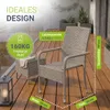 Juskys Polyrattan Gartenstühle Yoro 6er Set - mit Armlehnen Produktbild-Vorschau 4