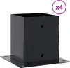 vidaXL Pfostenträger Quadrat 4 Stk. 121x121 mm Stahl Produktbild-Vorschau 1