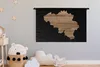 MuchoWow® Wandteppich Wandbehang Karte - Belgien - Holz Produktbild-Vorschau 3