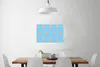 MuchoWow® Poster Eiscreme - Muster - Blau 90x60 cm - Produktbild-Vorschau 2