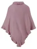 Poncho Damen Strick Wolle Trachtenumhang Cape Winterumhang Produktbild-Vorschau 2