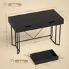 Biurko komputerowe HOMCOM z 2 szufladami, 120 x 60 x 77 cm, Podgląd zdjęcia produktu 3