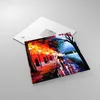 Bilder auf glas - Grafik Abbildung See Abend - 30x30cm - Produktbild-Vorschau 2