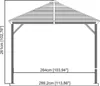 Sojag Pavillon Ventura 10x14 anthracite 296 x 423 x 261 cm Voir les images du produit 5