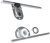 Close-up view of sliding door hardware components, including a track, roller, and bearing, against a white background. Produktbild-Vorschau